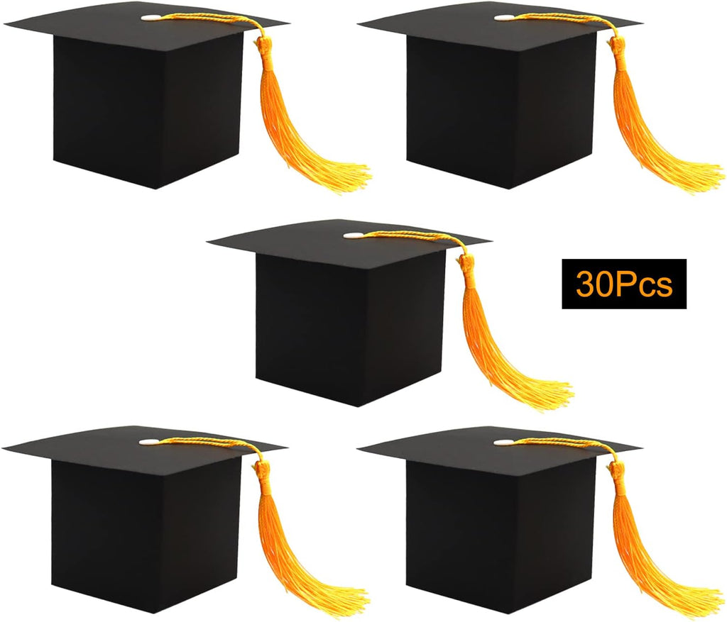 SDKI 30Pcs Graduation Cap Candy Box Graduation Party Supplies 2026 Decorations Graduation Gift Candy Boxes for Graduation Party Favor