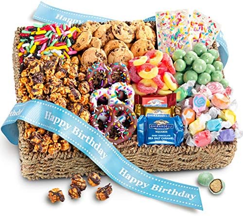 A Gift Inside Birthday Sweets & Snacks with Happy Birthday Ribbon
