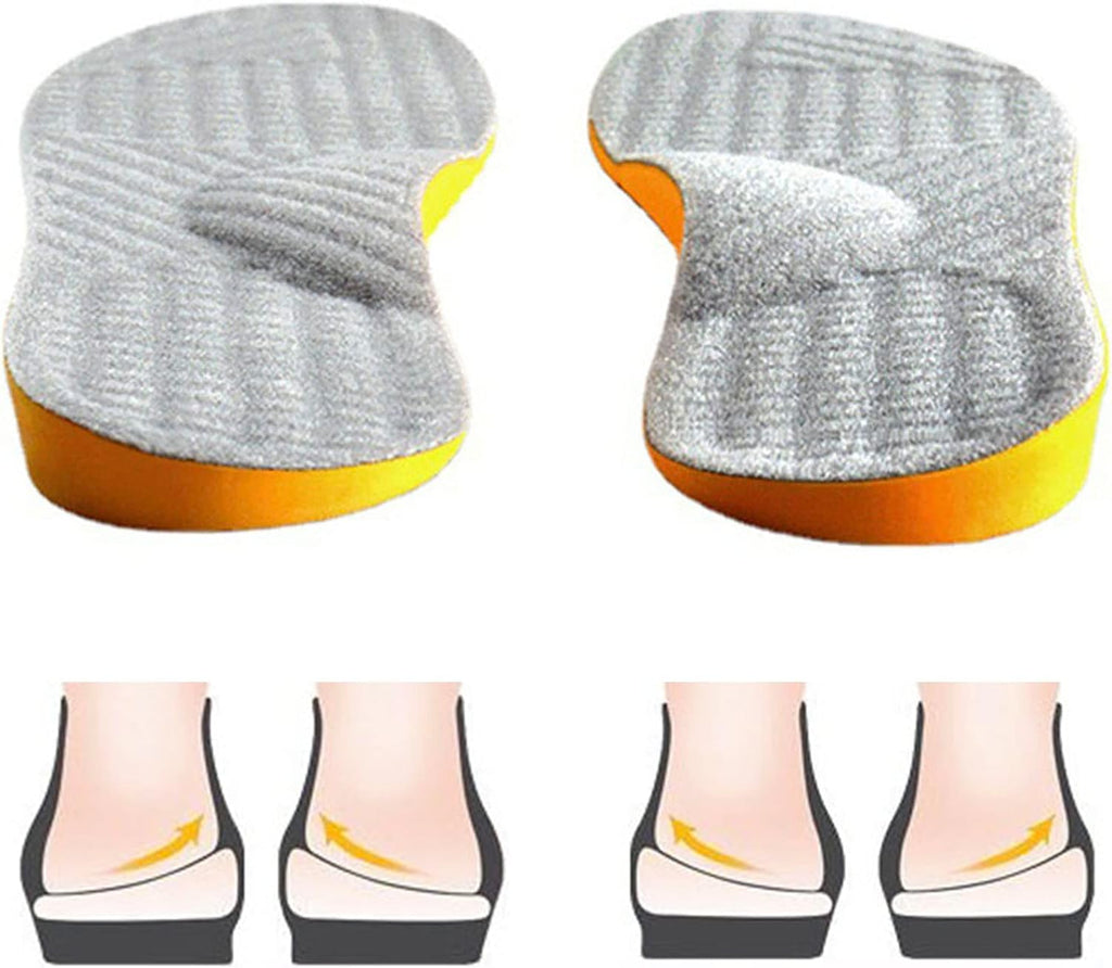 Goofort Women Men Posture Correcting Orthotic Insoles 4 in 1 Gel Insoles Flat feet Arch Support Orthopedic overpronation Supination Plantar Fasciitis Metatarsalgia X/O Valgus Varus Shoe Inserts