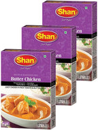 Shan - Butter Chicken Seasoning Mix (50g) - Spice Packets for Butter Chicken Masala (Pack of 3)