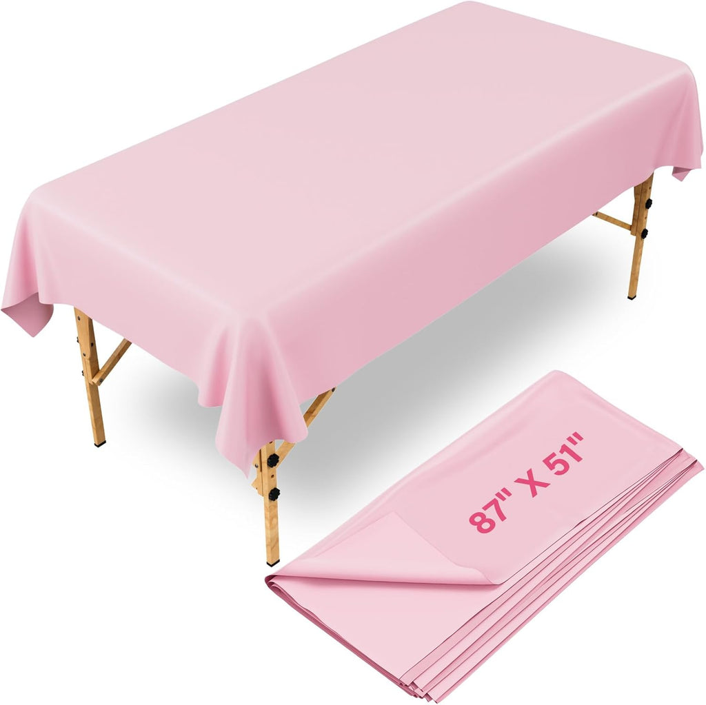 Noverlife 87x51in Massage Bed Cover, Reusable Wax Mat for Esthetician Bed Wax Bed Cover, PVC Reusable Pink Wax Pad Lash Bed Cover Massage Table Cover Protector Washable Tattoo Table Cover for Salon