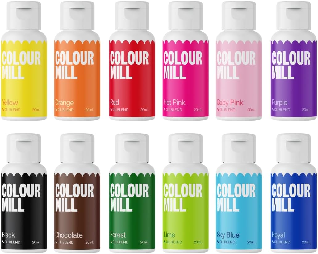 Colour Mill Oil-Based Food Coloring, 20 Milliliters (Kickstarter 12 Pack)