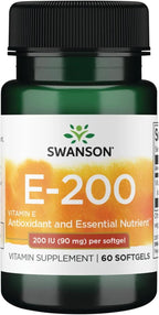 Swanson Vitamin E 200 Iu 200 Iu (90 Milligrams) 60 Sgels