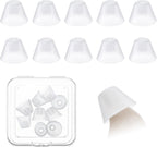 10Pcs Hearing Aid Domes Replacement, 12mm Medium Size, Compatible with Audien Hearing Aids, Soft Silicone Dome Earbuds, Silicone Ear Buds Replacement for Daily Maintenance(Open Round)