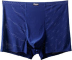 ElzEy 3 Packs Men's Boxer Briefs, Ice Silk Soft Underwear, Oversized Inner Pants Plus Size Boxershorts, 2XL-13XL (Color : Sapphire, Size : 7X-Large)