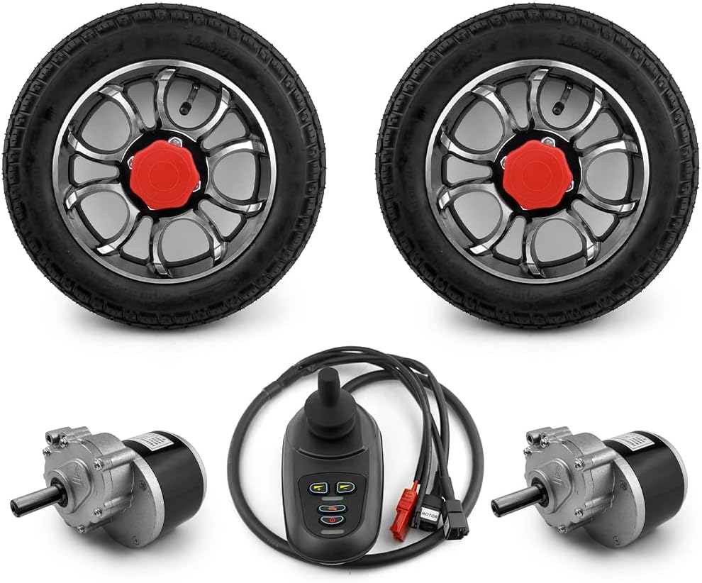 L-faster Lightweight Foldable 12 inch Power Wheel Chair 250w Wheelchair Motor Conversion kit