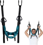 Cervical Neck Traction Device Over Door for Home Use Portable Neck Stretcher Hammock Decompression Home Physical Therapy (Blue)