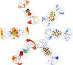 6pcs Chic Japanese Style Glass Candy Ornament Desktop Decoration for Home and Office Lifelike Candy Crafts Adornment for Sweet Aesthetic Display