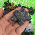 Crystal Stone Natural Mineral Crystal Tortoise Carvings Stone Figurine Presents