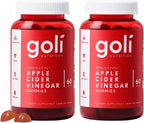 Goli Apple Cider Vinegar Gummies - Worlds First ACV Gummy with Vitamin B12, Beetroot & Pomegranate - Vegan, Non-GMO, Gluten-Free, 120 Count (2 Pack)