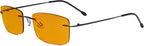 Eyekepper Titanium Rimless Orange Tinted Lenses Computer Reading Glasses Readers Men Women