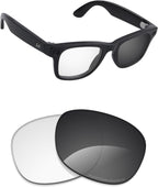 Alphax Transition Replacement Lenses for Ray-Ban Meta Wayfarer RW4008 / RW4012 53mm (Gen 2) Sunglasses | Precision Cutting