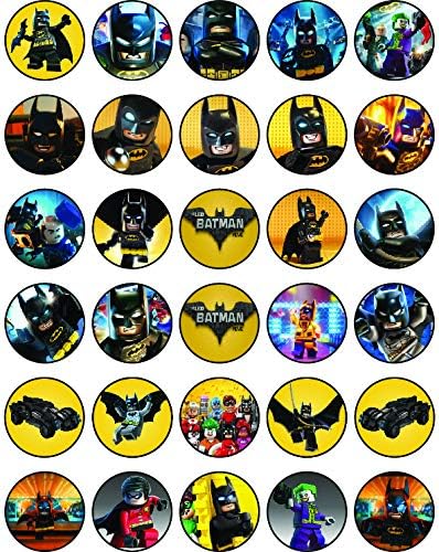 30 x Edible Cupcake Toppers Themed ofKnight of Shadows Hero Collection of Edible Cake Decorations | Uncut Edible on Wafer Sheet