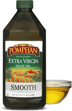 Pompeian Smooth Extra Virgin Olive Oil - 68 fl oz - 2 L - First Cold Pressed Olive Oil for Cooking - Smooth Taste for Sauteing, Stir-Frying, and Baking
