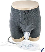 Male Urinal, Urinal Pee Holder, Reusable Wearable Men's Urinal with Elastic Waistband,Collection Urinal Bag with Two 500ml Urine Collection Bag,Small