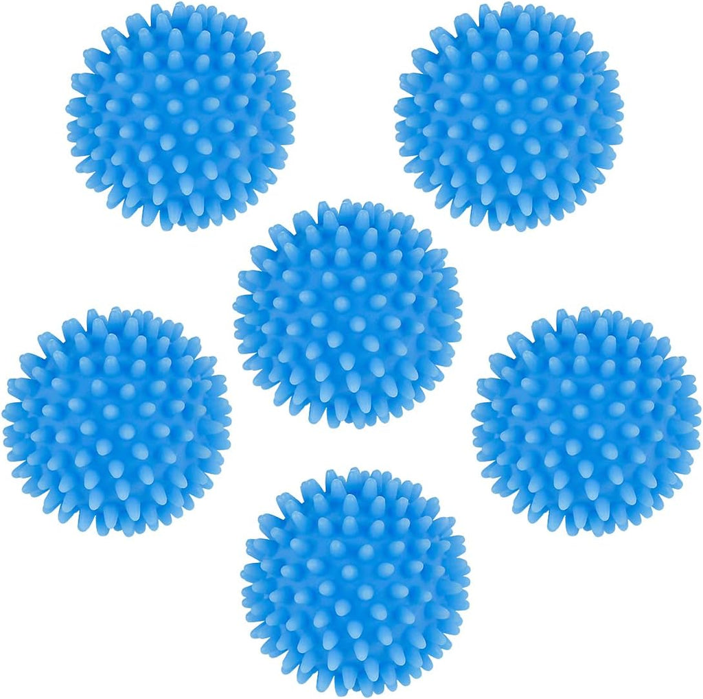 6 Pcs Dryer Balls, 2.5 in Reusable Laundry Soften and Fluff Laundry Washing Balls (Blue)