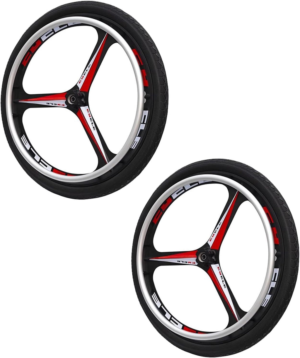 24 Inch Sports Wheelchair Rear Wheel, 24x1.75 Pneumatic Tire, Magnesium Alloy Wheel Hub, Wheelchair Replacement Wheel, Bearing: 12.7mm