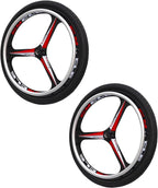 24 Inch Sports Wheelchair Rear Wheel, 24x1.75 Pneumatic Tire, Magnesium Alloy Wheel Hub, Wheelchair Replacement Wheel, Bearing: 12.7mm