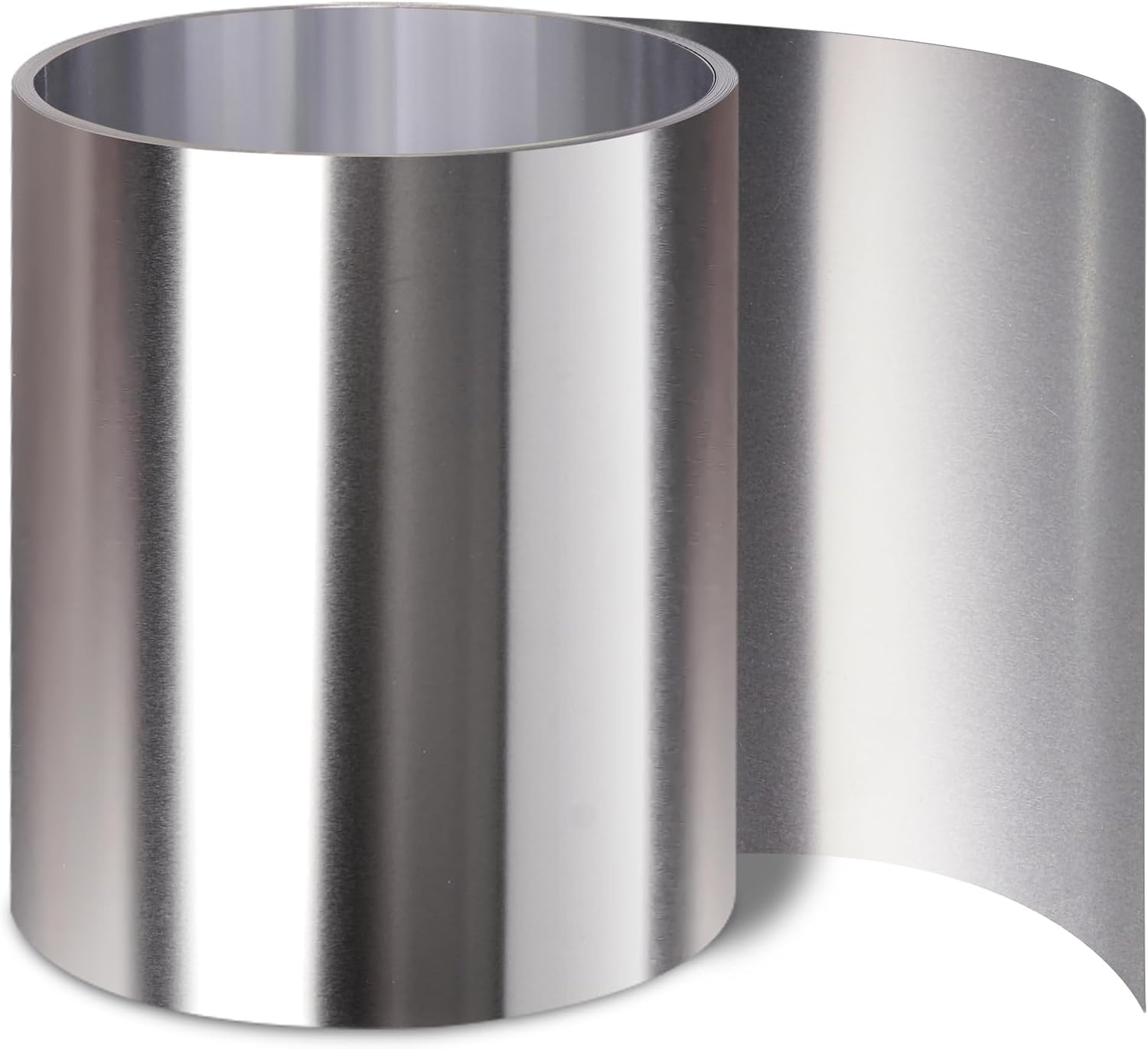 Vigorous 304 Stainless Steel Foil Roll, 12" x 5Ft Stainless Steel Sheet, Full Hard, 0.2mm Thick Stainless Steel Flashing for DIY, Arts & Crafts Project, Decoration, Protection, Kitchen and Bath