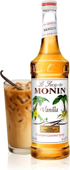 Monin - Vanilla Syrup | Pure & Rare Madagascar Vanilla, Premium Syrup for Coffee, Lattes & More | Clean Label with No Artificial Flavors, No Artificial Preservatives (BPA Free Bottle, 25.4 fl oz)