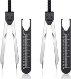 Frienda 2 Pieces EKG Caliper ECG Calipers Measuring Tool with Ruler Electrocardiogram Drafting Divider for Nursing (Black)