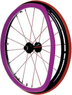 Wheelchair Push Rim Covers, Rear Wheel Sports Wheelchair Cover, Silicone Hand Push Cover, Non-Slip, Wear-Resistant, Improve Grip and Traction (Color : Purple, Size : 24inch)