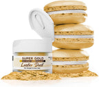 Luster Dust - Super Gold (4g 1x Jar) | Edible Vegan Dust & Paint for Cake Decorating, Ice Cream, Desserts, Cocktails and Beverages by Bakell