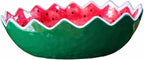 Generic Melamine Plastic Watermelon Medium Size Salad Serving Bowl - Light Weight - 12 x 9 x 4 Green and Watermelon Colors