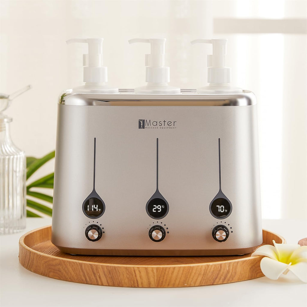 Master Massage Gen-II 3-bottles Oil Warmer for Massage Therapy & Personal Use