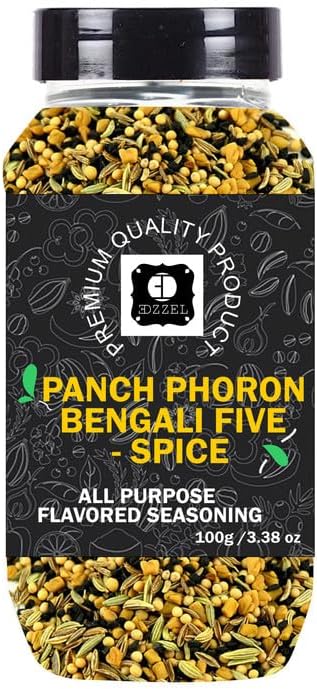 EDZZEL Premium Quality Indian Organic Panch Phoron, Bengali Five-Spice Plant Based, Vegan, Gluten Free-100 GRAM Box (Set Of 3)