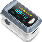 HealthTree JKS50B Fingertip Pulse Oximeter Blood Oxygen Saturation Monitor Pulse Ox, Heart Rate and Fast Spo2 Reading Oxygen Meter with OLED Screen Included Lanyard and 2 X AAA Batteries
