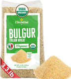 L’Oro del Sud - Organic Bulgur Wheat, 3.3 lb, (1.5 kg), Italian Bulgur Wheat for Tabbouleh, Cracked, Coarse, Quick-cooking, Burghul, Product of Italy, (Bulgur)
