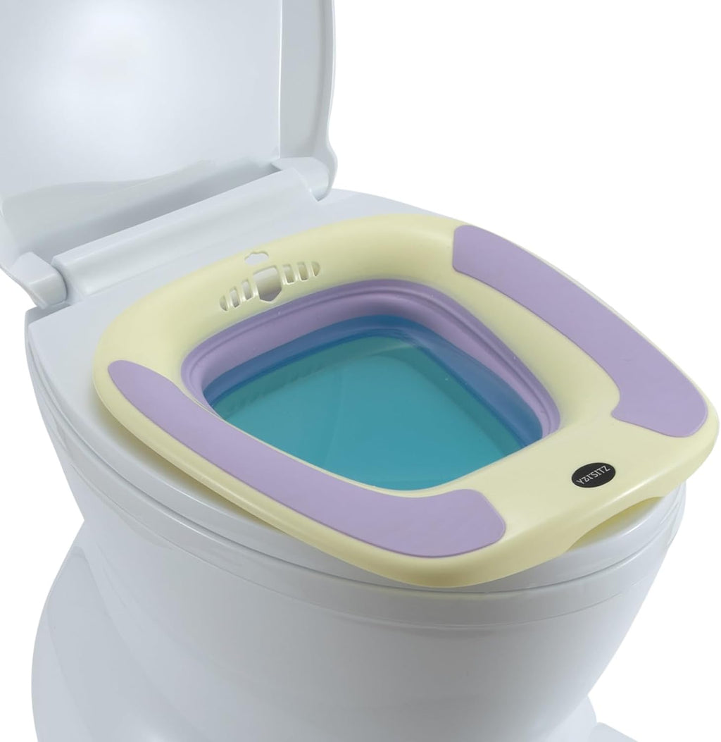 Sitz Bath, Portable Sitz Bath for Postpartum Care, Sitz Bath for Hemorrhoids, Sitz Bath for Toilet Seat, Sits Bath Tub for Women Men Adults, Sitz Bath Soak Salts Basin, Hip Bath Bowl, Purple