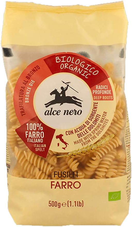 Alce Nero Organic Farro Fusilli 500 g (Pack of 2)