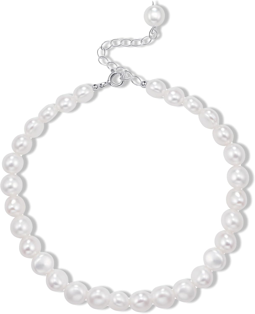 Natural Baroque Pearls Link Bracelets for Women Freshwater Cultured Pearls Strand Bracelets Handpicked Pearl Elegant Jewelry
