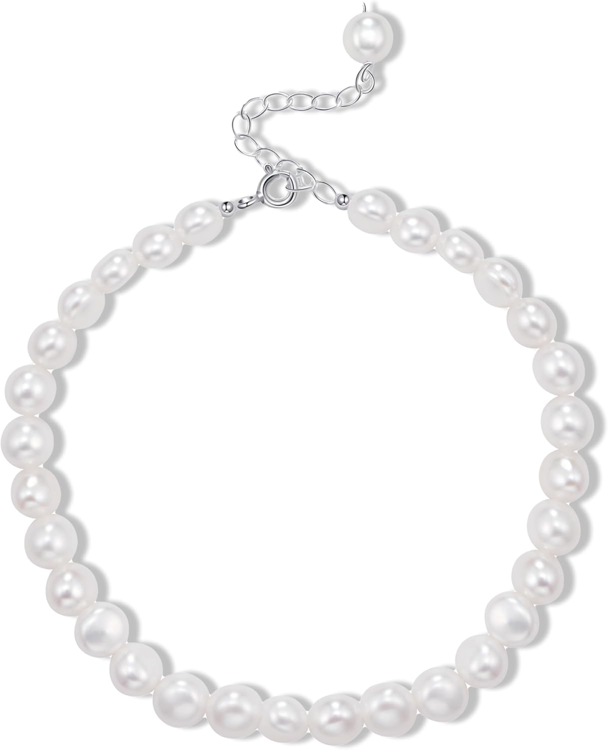 Natural Baroque Pearls Link Bracelets for Women Freshwater Cultured Pearls Strand Bracelets Handpicked Pearl Elegant Jewelry