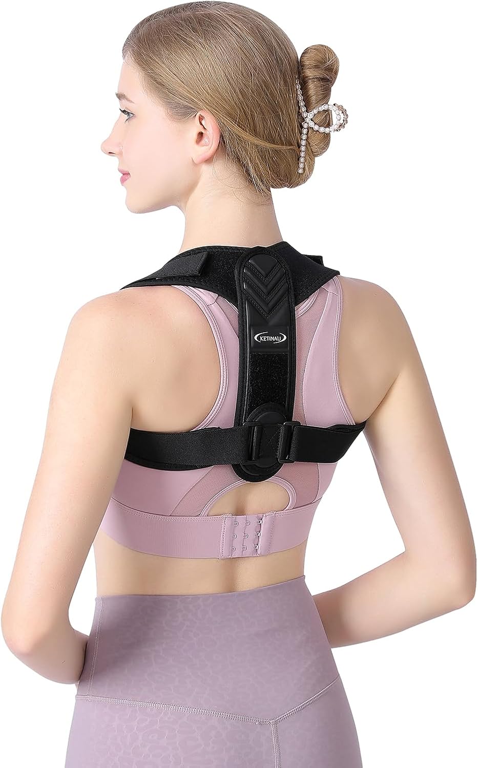 Alsoay Posture Corrector for Women and Men, Adjustable Upper Back Brace for Clavicle Support, Back Straightener Providing Pain Relief from Neck, Back, and Shoulder