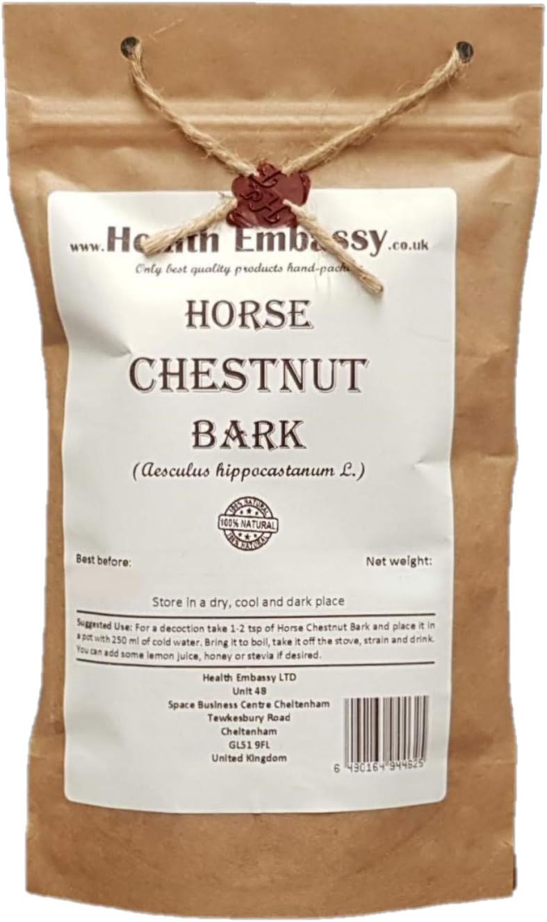 Health Embassy Horse Chestnut Bark | Aesculus hippocastanum L | Herbal Tea (100g)