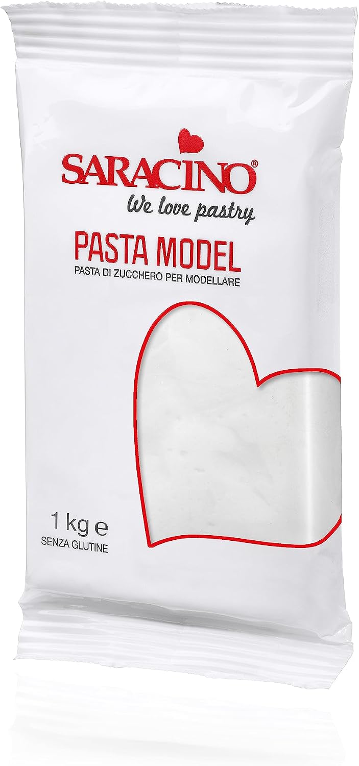 SARACINO WHITE PASTA MODEL – MODELLING SUGAR PASTE 1 kg (2 lb 3 oz)