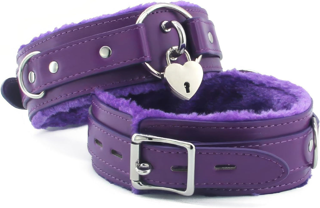 Punk Choker Collar for women with Love Lock Adjustable gothic Leather Choker Necklace for Women