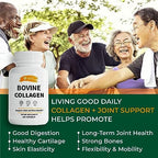 SIRUNES Bovine Collagen Supplements for Men and Women I Hydrolyzed Grass Fed Bovine Collagen Peptides Dietary Supplement for Joint, Nerve & Bone Support - Non-GMO, Anti-Aging - 100 Capsules