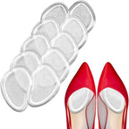 Metatarsal Pads for Women, Ball of Foot Cushions, 10PCS Clear Gel Forefoot Pads with Adhesive Backing, Reusable Foot Pads for Heels, Flats, Sneakers, Dress Shoes and Work Shoes
