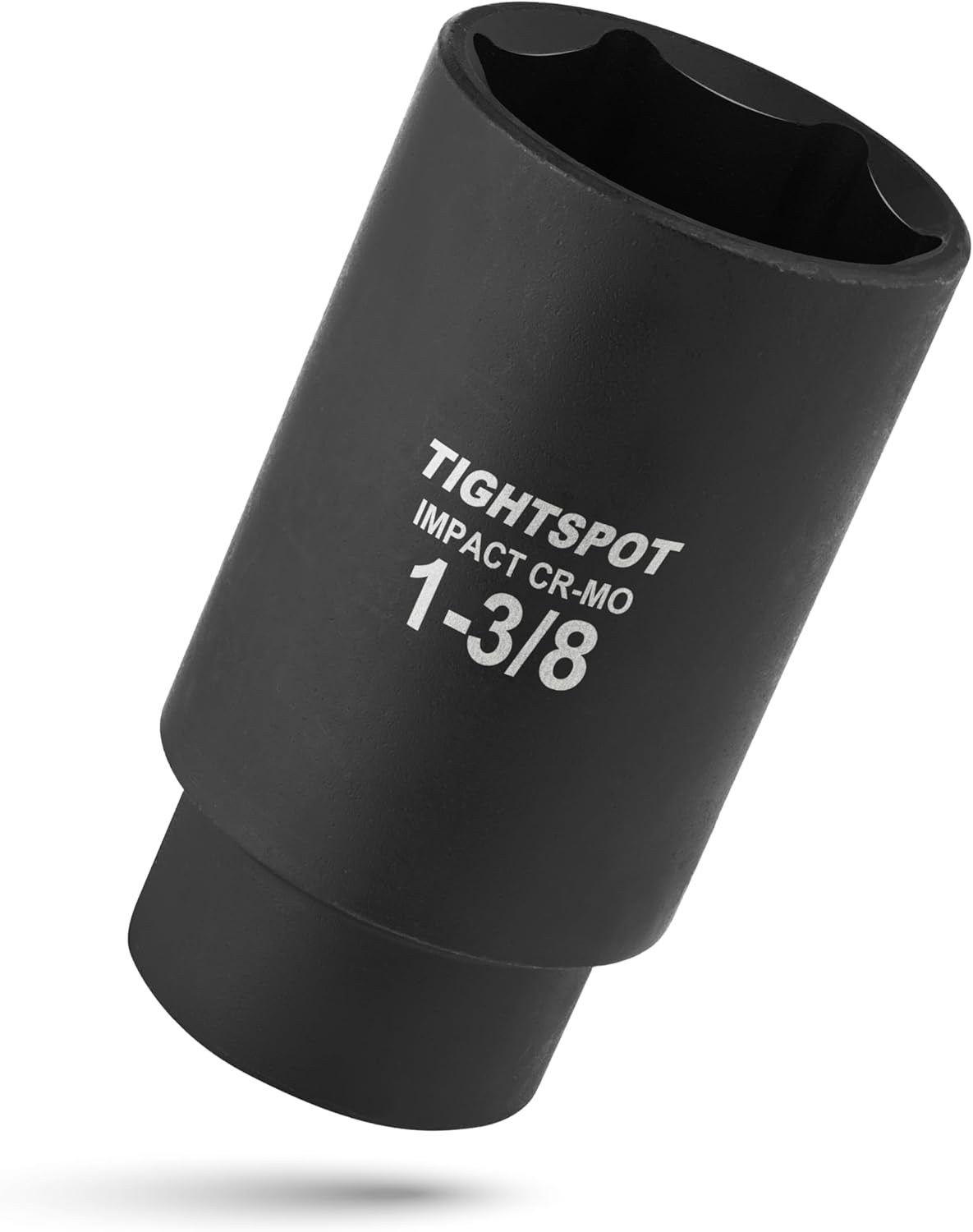 TIGHTSPOT 1/2 Inch Drive - 1 3/8 Inch Deep Impact Socket with Anti-Rounding 6 Point Design, Heat-Treated CRMO Steel