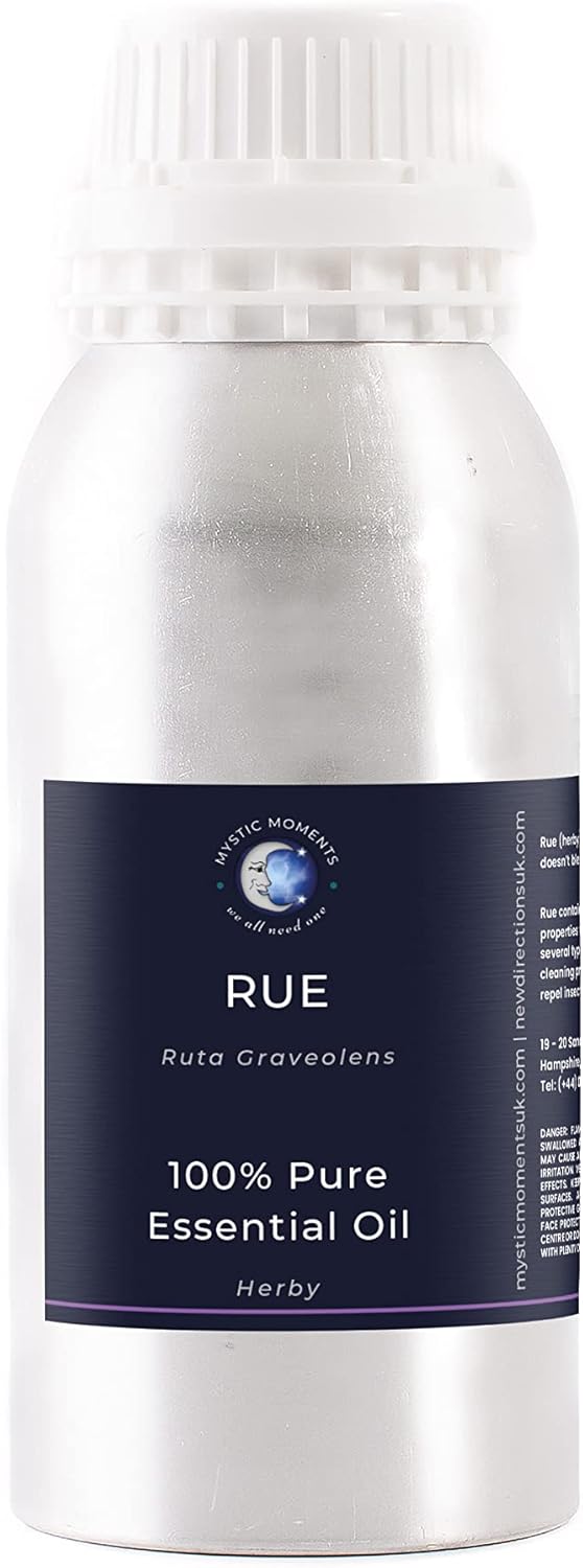 Mystic Moments | Rue Essential Oil 500g - Pure & Natural Oil for Diffusers, Aromatherapy & Massage Blends Vegan GMO Free