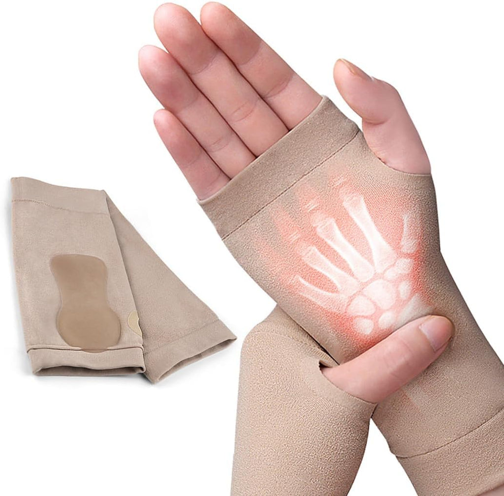 Wrist Thumb Support Compression Gloves (1 Pair), Breathable Wrist Brace Compression Sleeves with Soft Gel Pads for Tendonitis, Arthritis, Carpal Tunnel Splint for Relieve Hand Wrist Thumb Joint Pain