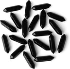 ZHIYUXI Black Obsidian Stone Gemstones Obsidian Crystal Points Healing Crystals Wand Black Obsidian Crystal Black Stones Rock Tumbled Polished Energy Reiki Meditation Yoga Decor Gifts 10 Pcs