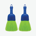 LOLA Whisk Broom, Hand Brush, 2 Pack, Durable Bristles, Whisks Away Dirt & Debris, Compact, Hang Hole for Easy Storage, Indoor/Outdoor
