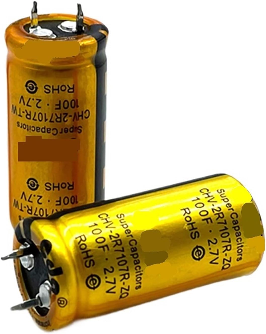 2Pcs CDA 2.7V100F 2.7V 120F Storage Energy Car Recorder Two-Foot 2.7V100F 22 * 45mm 22 * 50mm(2Pcs CDA 2.7V100F)