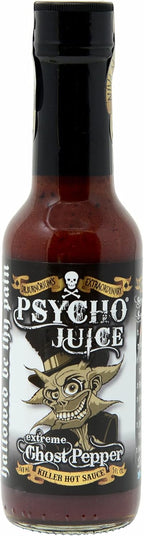 Psycho Juice | Hot Chili Sauce Extreme Ghost Pepper | 5 Fl oz