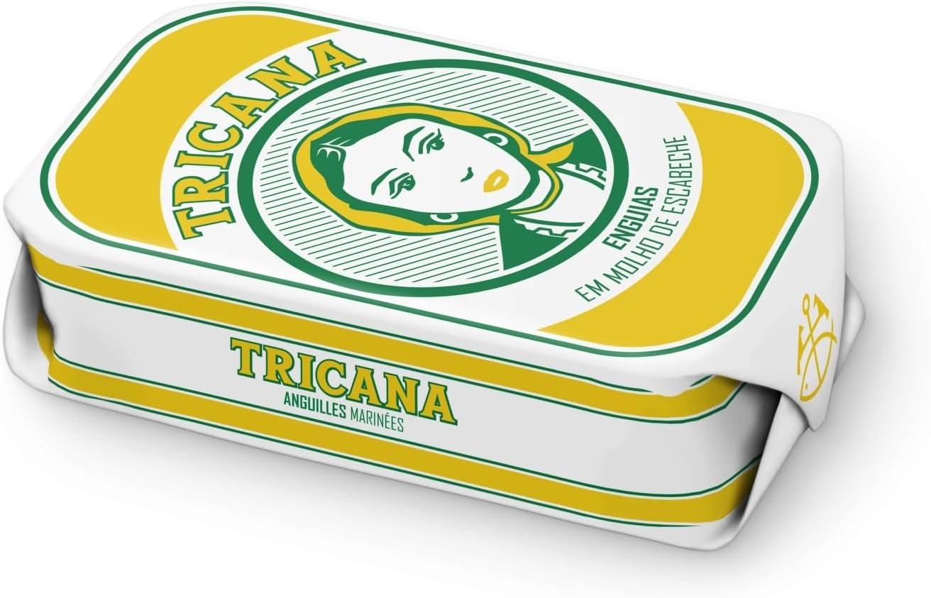 Ticana Portugal - Gourmet Canned Eels in Pure Olive Oil and spices - 4.23oz / 120gr (Pack of 5 cans)